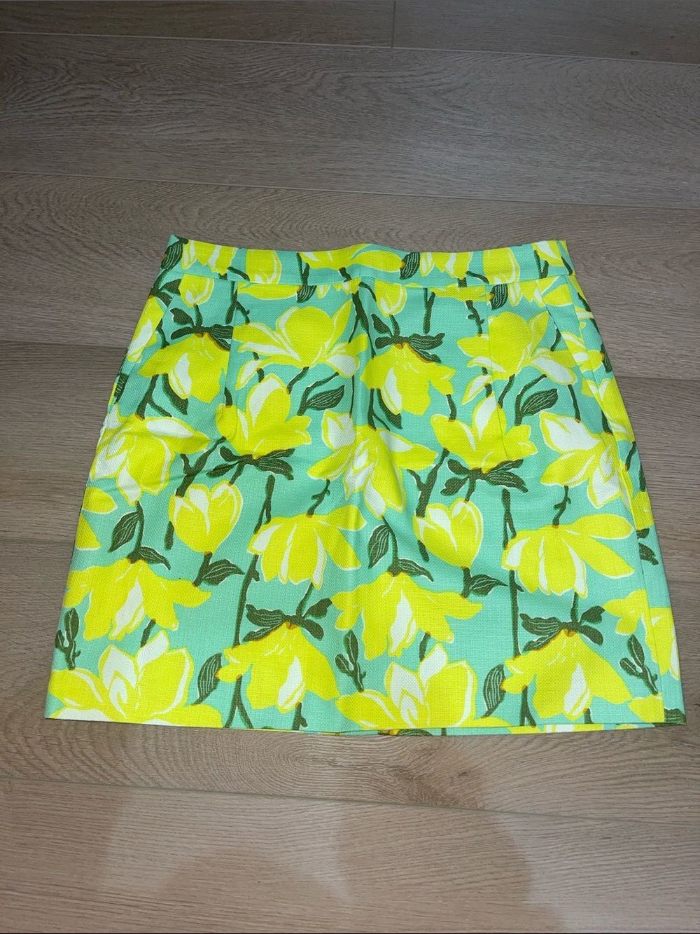 J. Crew Yellow Floral Print Skirt on Mint